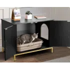 Armario de Almacenamiento para Gatos con Patas de Metal 70x45 cm