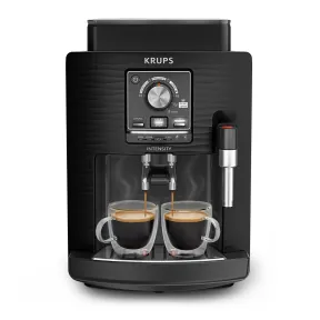Cafetera Krups EA5008: 4 bebidas y boquilla de vapor Negra