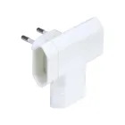 Adaptador Múltiple Blanco 3 Tomas Laterales 10A 250V