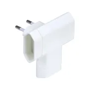 Adaptador Múltiple Blanco 3 Tomas Laterales 10A 250V