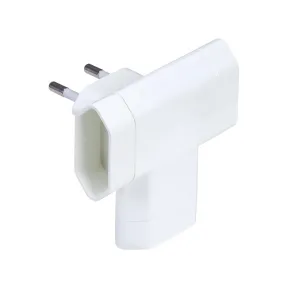 Adaptador Múltiple Blanco 3 Tomas Laterales 10A 250V