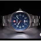 Reloj suizo Wenger Terragraph 43 mm - Esfera azul y acero