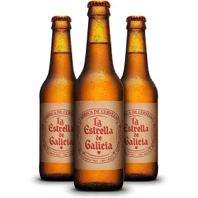 Cerveza Estrella Galicia Lager 24 Botellines 33 cl - Oferta Prime
