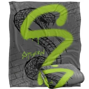 Manta Slytherin Graffiti - Suave y Sedosa 152 x 127cm