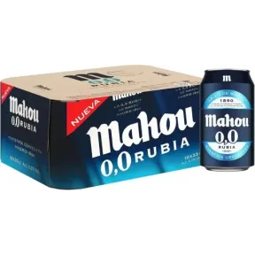 Mahou 0,0 Rubia - Pack 12 Latas de 33cl