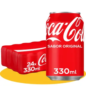 Coca-Cola original en pack de 24 latas de 330ml