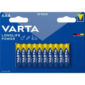 Pilas Longlife Power AAA VARTA, paquete de 10, 1.5v