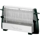 Tostador Moulinex Clásico 4 Rebanadas, 760 W, Inox y Negro