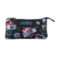 Estuche Grande TOTTO Tablero, 3 Compartimentos 22x11x3.5 cm