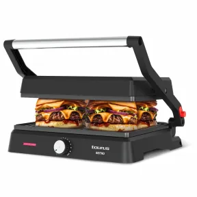 Plancha 2 en 1 Taurus 2600W con Termostato y Apertura 180°