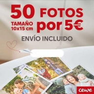 ¡Envío GRATIS! 50 Fotos 10x15 cm por solo 0,10€ cada una