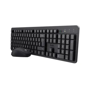 Teclado y Ratón Inalámbrico Español Trust Ymo II, Negro