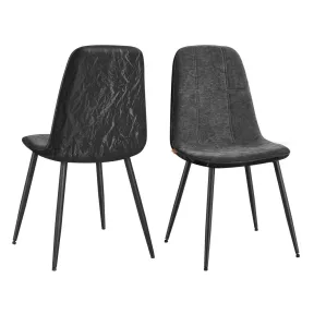 Sillas de comedor VASAGLE en chenilla y metal (juego de 2)