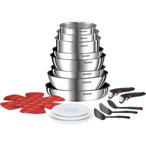 Juego de 8 Piezas Tefal Ingenio Emotion - Acero Inoxidable