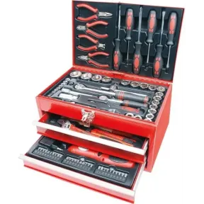 Herramientas Mannesmann: Caja de 155 piezas equipada