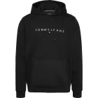 Sudadera Hombre Tommy Jeans Linear Logo con Capucha Negra
