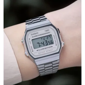 Reloj Casio Vintage A168WA-8AYES con cronómetro y alarma