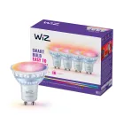 Bombilla LED GU10 Inteligente Cristal WiZ 4.7W Pack 4