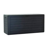 Baúl de Jardín Antracita 280L de Plástico 116 x 43,8 x 55 cm