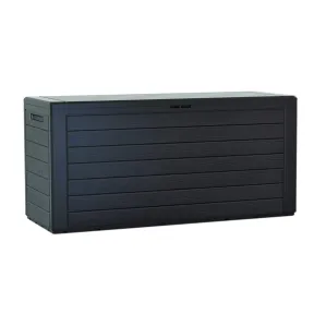 Baúl de Jardín Antracita 280L de Plástico 116 x 43,8 x 55 cm