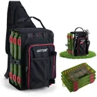 Bolsa de pesca con equipo y 3 cajas de cebo.