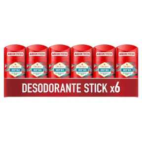 Desodorante Old Spice Deep Sea Sin Aluminio para Hombre 6x50ml