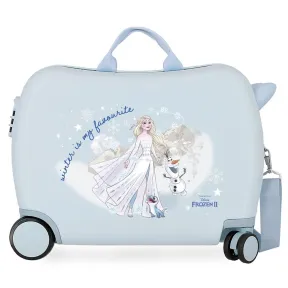 Maleta Rígida Infantil Azul Frozen, 50x38x20 cm, 38L