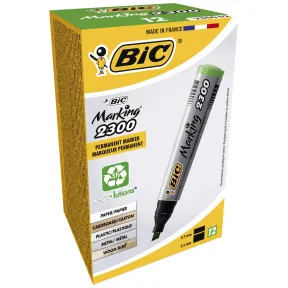 Marcadores permanentes BIC ECOlutions, 12 unidades, negro
