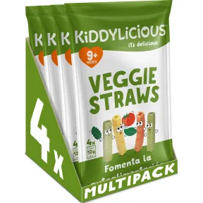 Veggie Straws Kiddylicious | 4 Paquetes de 48g