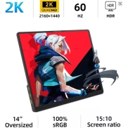 Monitor IPS portátil ZSUS 14" 2K