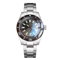 Reloj de buceo automático 41mm Negro Gris con Lume y Zafiro