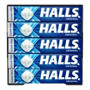 Sticks Halls Eucalipto Sin Azúcar - Caja de 20 Caramelos