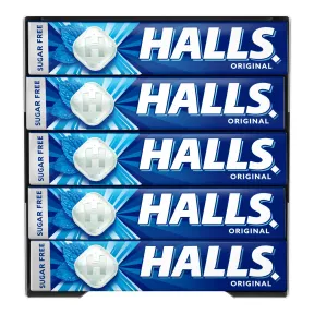 Sticks Halls Eucalipto Sin Azúcar - Caja de 20 Caramelos