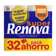 Papel Higiénico Super Blanco Doble Capa - 32 Rollos, 6,88€
