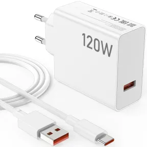 Cargador 120W Rápido para Xiaomi Poco F7 Ultra y F4 GT