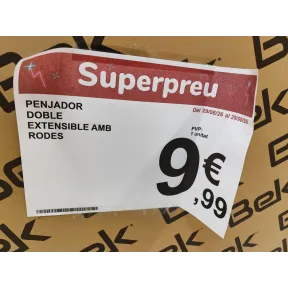 Burra doble con ruedas y extensor en Carrefour Outlet por 9,99€