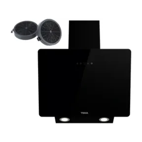 Campana Teka DVB 64140 TOS BK, Cristal negro, 400 m³h