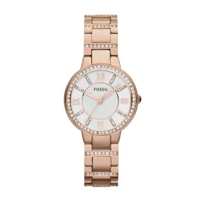 Reloj Fossil Virginia para mujer, cuarzo, 30MM, oro rosa