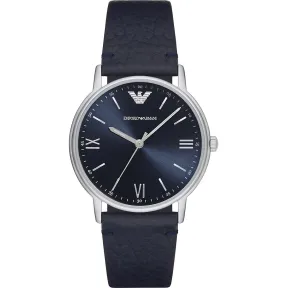 Reloj de hombre Emporio Armani, acero y cuero, AR11012