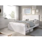 Cama blanca 135x190 para dormitorio
