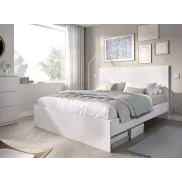 Cama blanca 135x190 para dormitorio