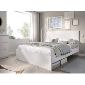 Cama blanca 135x190 para dormitorio