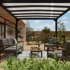 Pérgola gris NATERIAL Borea de aluminio 300x300 cm en oferta