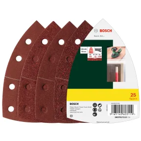 Hojas de Lija BOSCH - Set Autoadhesivo de 25 Variedad de Granos