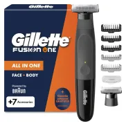 Recortadora y Afeitadora Corporal Gillette Fusion One, Negro