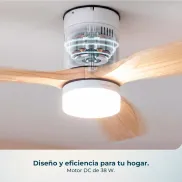 Cecotec Aero 4600: Ventilador de Techo Blanco con Luz y Mando