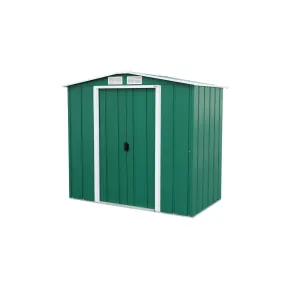 Cobertizo Verde de Metal con OW Trim – 202 x 122 x 180,5 cm