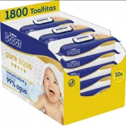 Toallitas Dodot Pure Aqua 1800 Unidades en 30 Paquetes