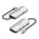 Hub de Aluminio TNAHB 5 Puertos USB-C y MicroUSB 5000Mbits