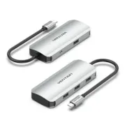 Hub de Aluminio TNAHB 5 Puertos USB-C y MicroUSB 5000Mbits